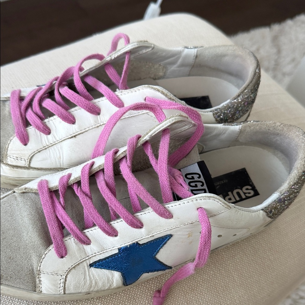 Golden Goose Sneakers with Blue Star - Picture 2 of 11